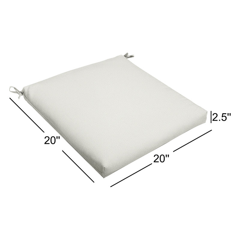 Darla Lizzy Indoor/Outdoor Chair Cushion, Ivory, 20" x 20"