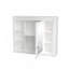 Armoire de rangement murale moderne avec miroir et 6 tablettes ouvertes pour salle de bain-1454279188