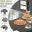 Cuisine extérieure avec îlot de rangement - évier et robinet en acier inoxydable avec rangement en aluminium gris
