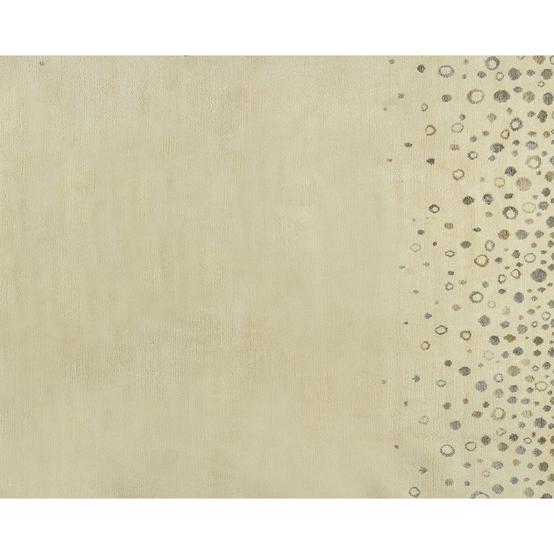 Sequins Geometric Area Rug in Beige, Rectangle 3' x 5'
