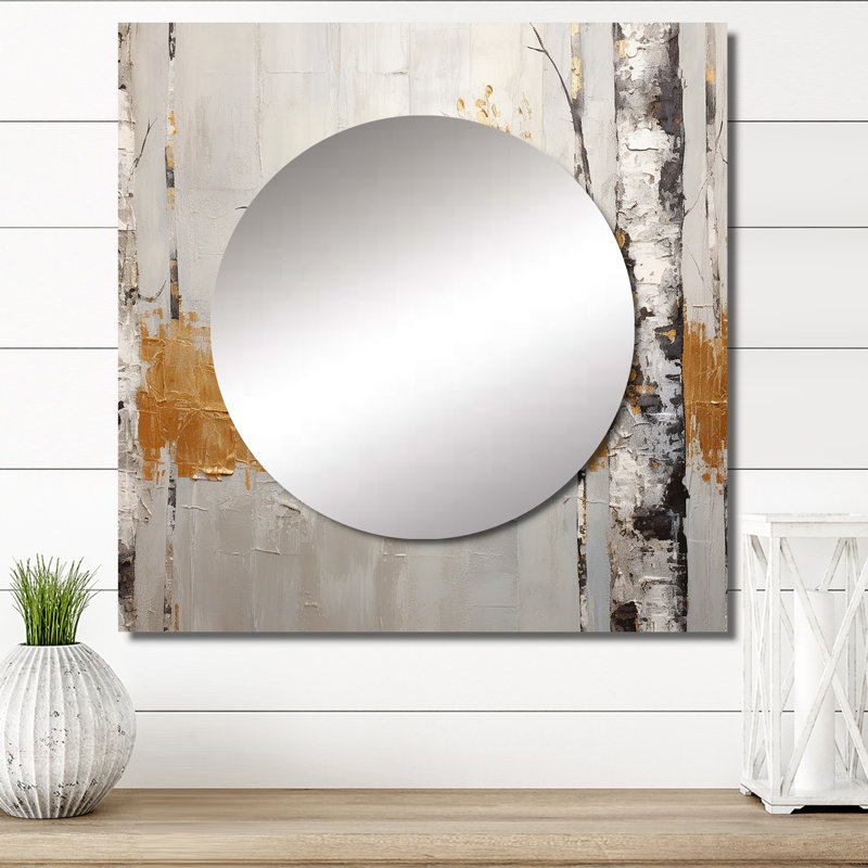 Esthermae - Décoration murale miroir arbre carré pour chambre à coucher, 36 po x 36 po