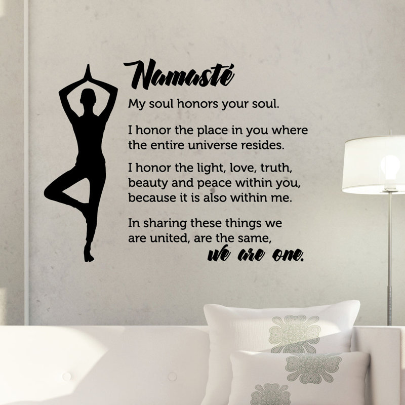 Décalcomanie™ yoga murale namasté