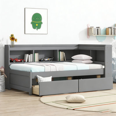 Space-Saving Twin Loft Bed With Integrated Bookcase & Charging Station - Features USB Ports, Power Outlets, And 2 Drawers