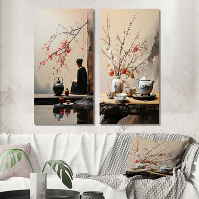 " Japon Art Tea Ceremony " 2 - Pieces
