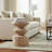 Arlo Outdoor/Indoor Modern Sculptural Handmade MgO Side Table with Tiered Pedestal Design