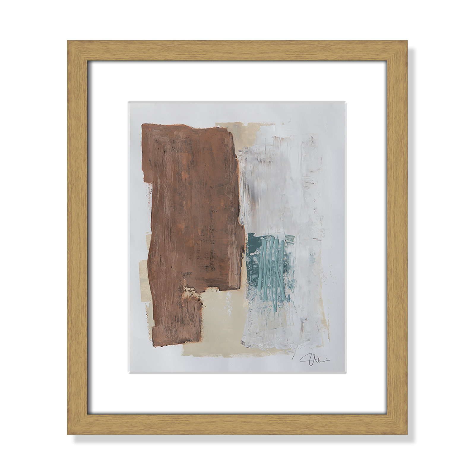 Together We Work I by Filippo Ioco - Framed Print, 15" H x 13" W x 0.75" D, Natural Framed