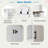 3-in-1 Hall Tree With 6 Hooks, Bench, Left Cabinet With Adjustable Shelves And Open Compartments-1432791718