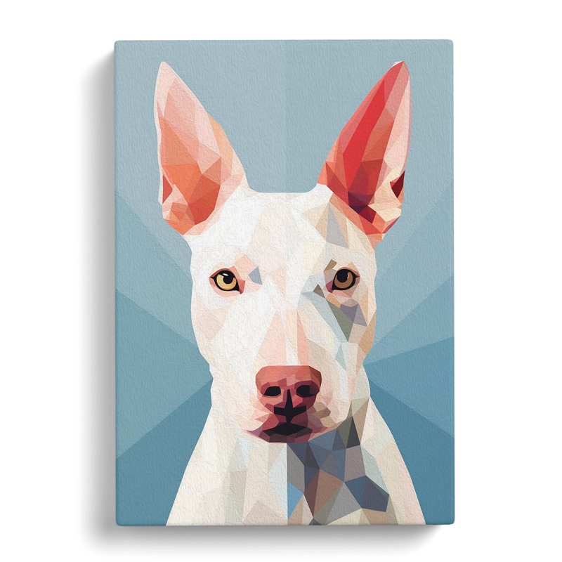 English Bull Terrier Minimalism - Wrapped Canvas, 60cm H x 40cm W x 3cm D