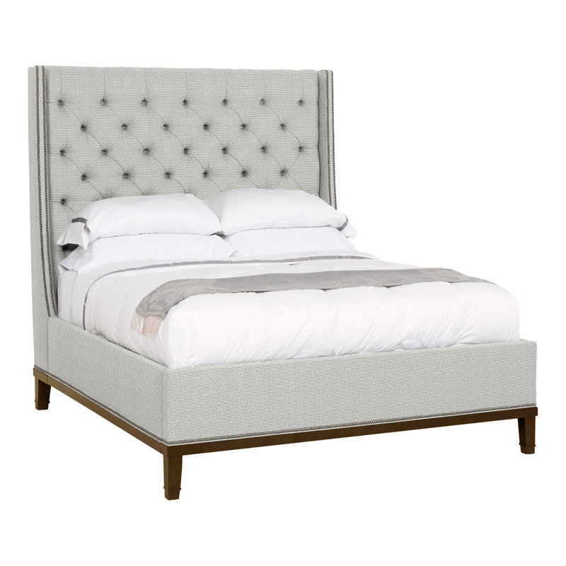 Michael Weiss Queen Upholstered Panel Bed, Havana, Callaloo Cotton, Yes