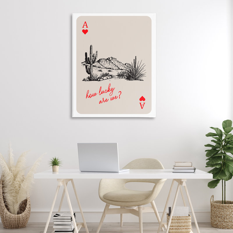 Reproduction d'art sur toile, "Carte à jouer", H 48 po x l 36 po