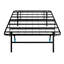 Structure de lit pliable en acier noir, taille simple, sans outil