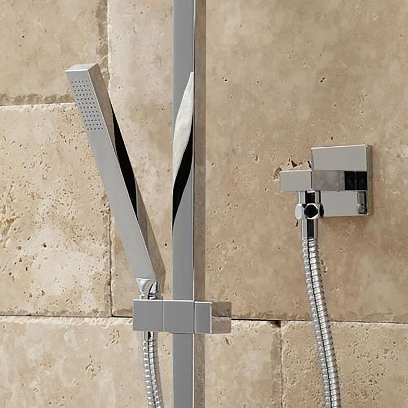 Système de douche en bronze huilé avec conception classique, jet de pluie et baguette portative