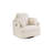 Meso Swivel Manual Glider Recliner Chair, Ivory Nuvella Polyester-111119582