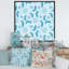 " Light Blue Flower On White "-66809767-66809768