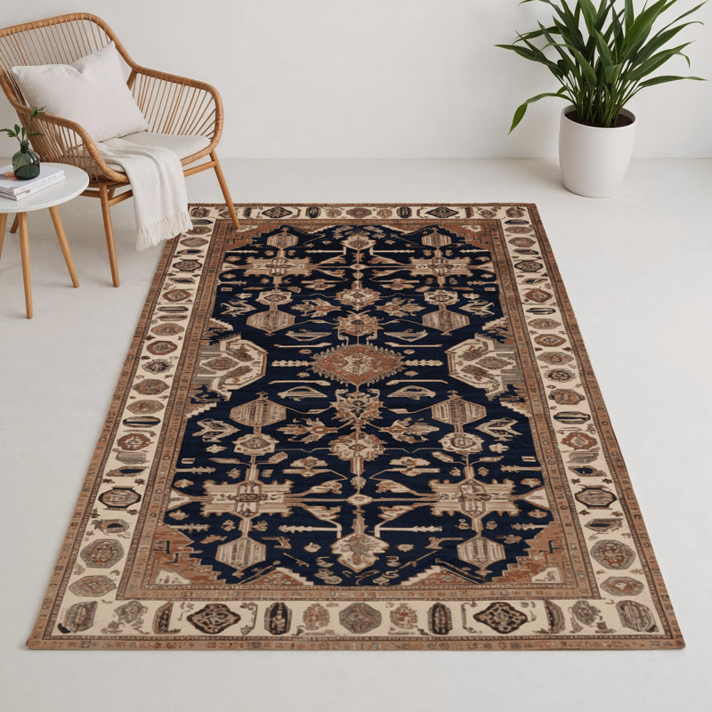 Tapis turc intérieur et extérieur brun, Rectangle 5 pi x 7 pi