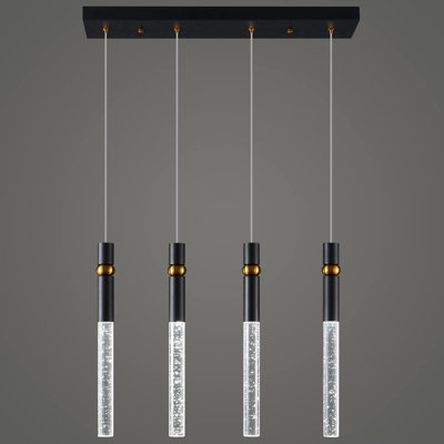 Nakendra - Luminaire suspendu pour salle à manger moderne en cristal à intensité variable DEL