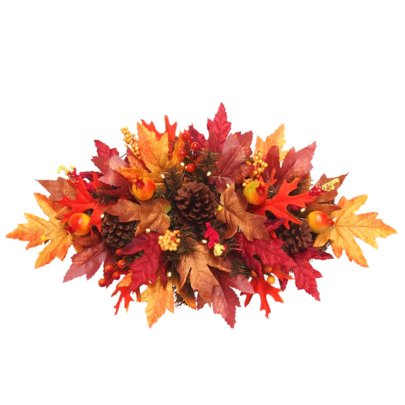 24" Maple Centerpiece with Battery Operated LED Lights