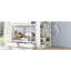 Lit superposé simple blanc avec 2 tiroirs et armoires multicouches-121069959
