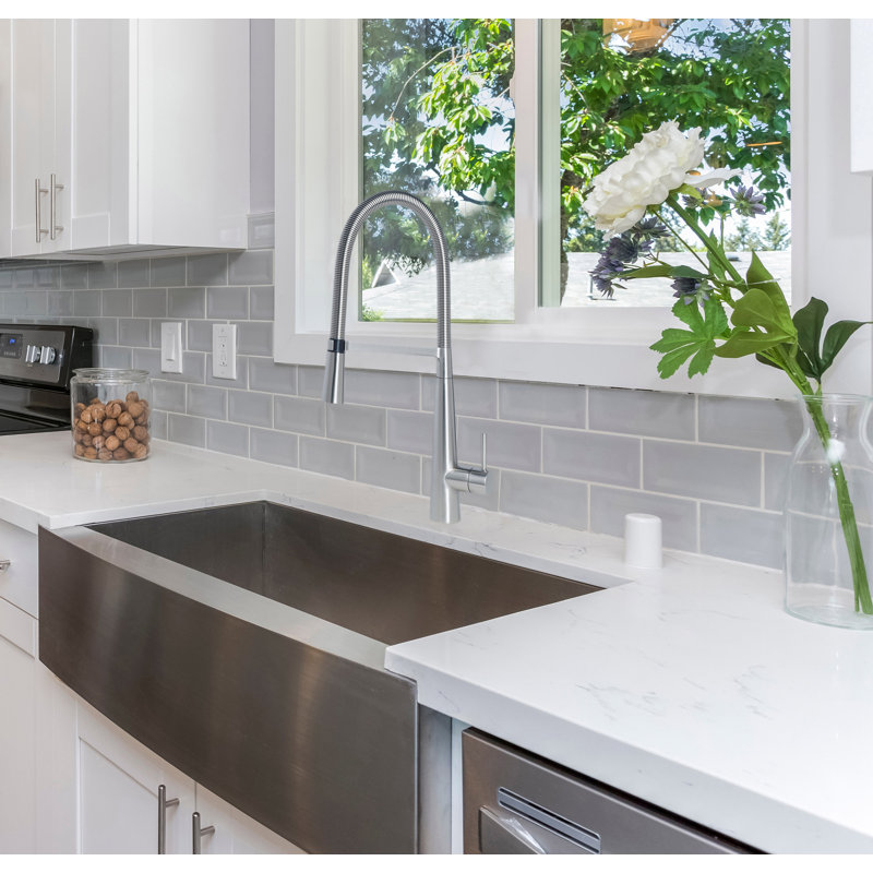 Laguna Brass Pull Down Kitchen Faucet, Stainless Steel