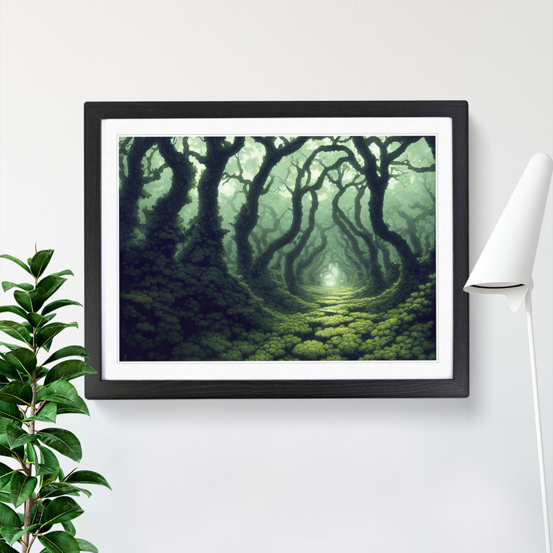Alluring Forest - Single Picture Frame Painting, Black, 46cm H x 64cm W x 2cm D