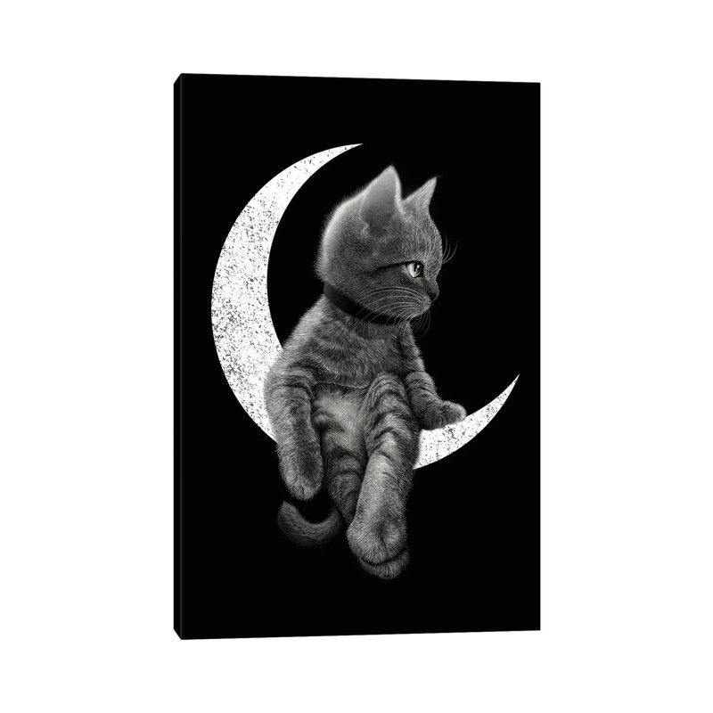 Dreamcat 1 Piece Wrapped Canvas Painting, 20.32 cm H x 30.48 cm W