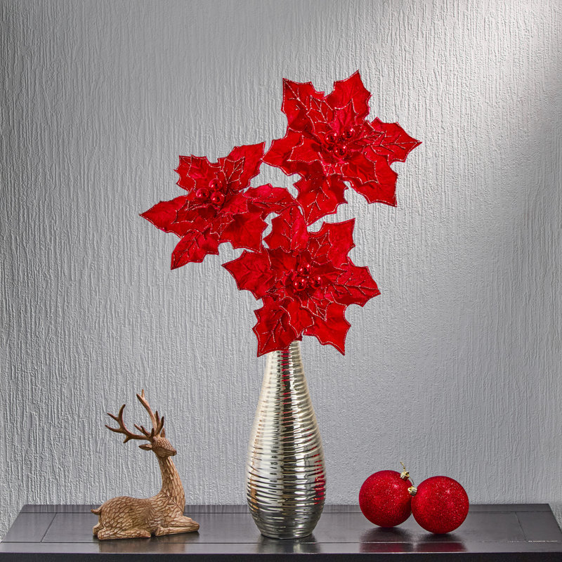 Tige de poinsettia 22 "royauté, Rouge
