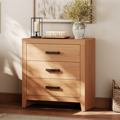 3 Drawer Dresser For Bedroom,Farmhouse Wooden Chest Of Drawers, Modern Closet Storage Organizer For Bedroom, Hallway, Living Room, Living Room, Hallwa