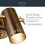 Plafonnier encastré 1 lumière 5,50 pouces Ruehl en bronze laqué avec détails en laiton laqué Ruehl-126562281