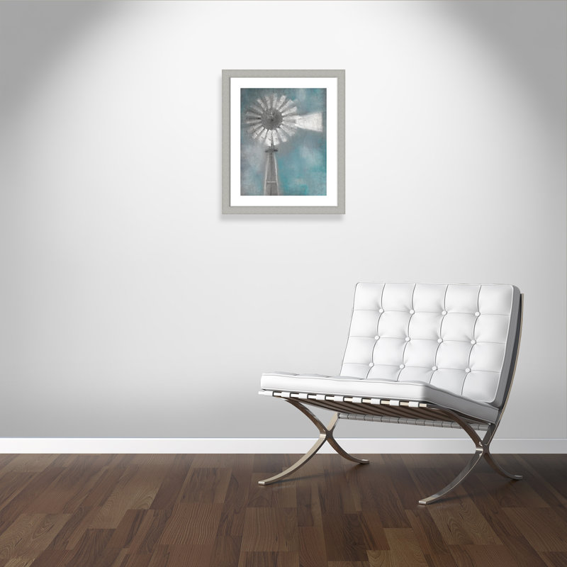 Ottman 'Windmill' Framed Acrylic Painting Print