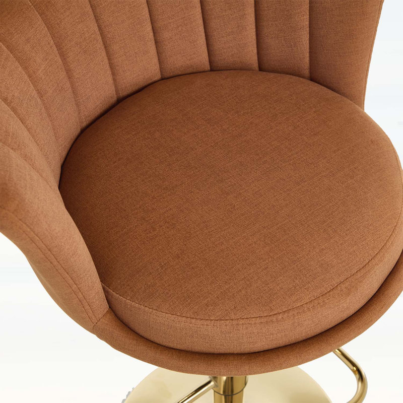 Ensemble de 2 tabourets de bar pivotants réglables avec coussin en velours, repose-pieds chromé et pieds dorés pour une assise confortable et un décor moderne