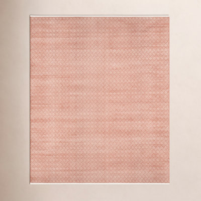 Evansdale Orange Hand-Woven Geometric Cotton Rug
