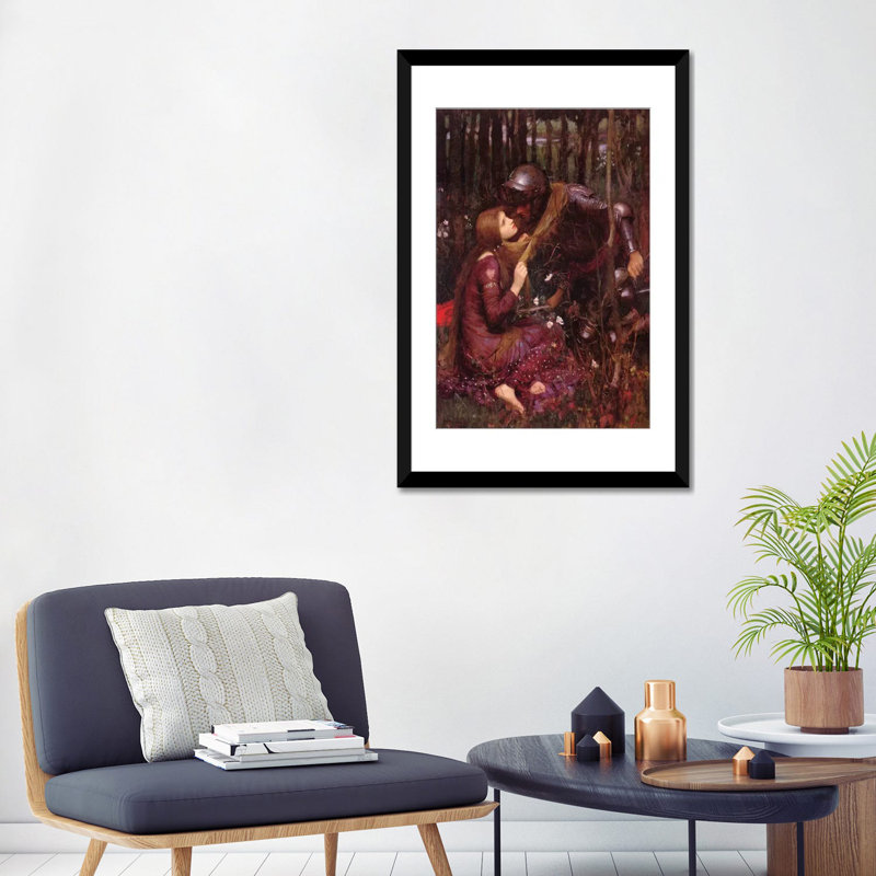 «La Belle Dame Sans Merci» par John William Waterhouse, reproduction d'art sur toile, H 24 po x l 16 po x P 1 po, Blanc