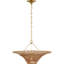 Elona Chandelier in Hand-Rubbed Antique Brass with Wicker-717207860-717207861