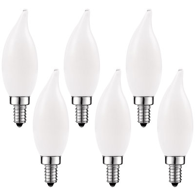 4 Watt (40 Watt Equivalent), CA11 LED, Dimmable Light Bulb, Warm White (2700K) E12/Candelabra Base