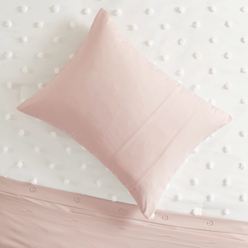 Housse de couette à pince 3 pièces rose