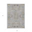 Tapis extérieur lavable floral beige et ivoire 5 pi x 8 pi