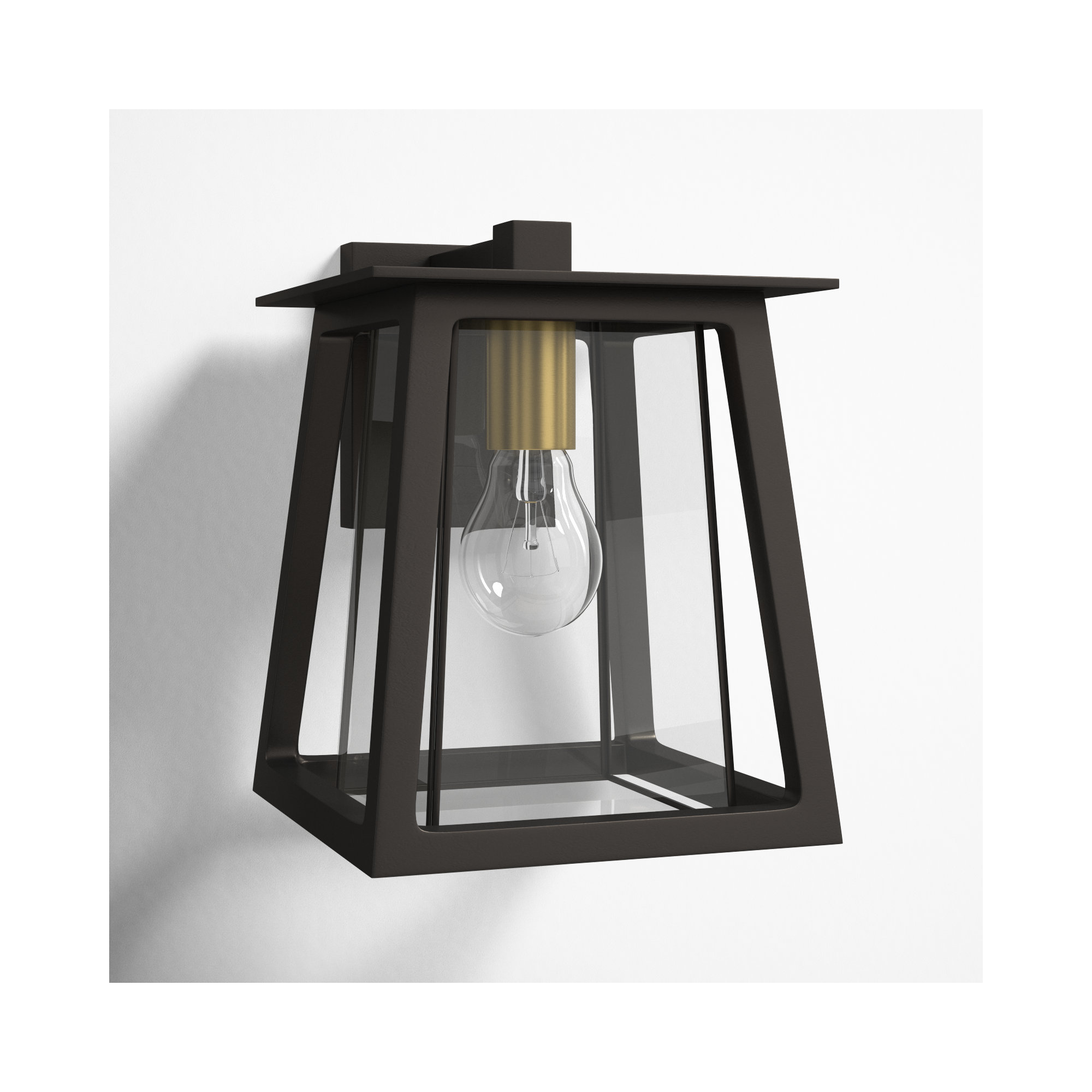 Becket Single Light Bell Outdoor Aluminum Wall Light, 9.5" H x 7.3" W x 8.3" D
