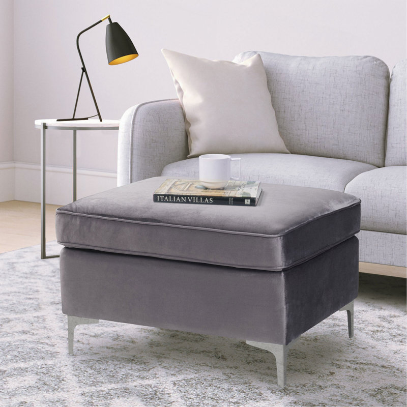 Accent Repose-pieds rectangulaire (SEULEMENT OTTOMAN), Gris