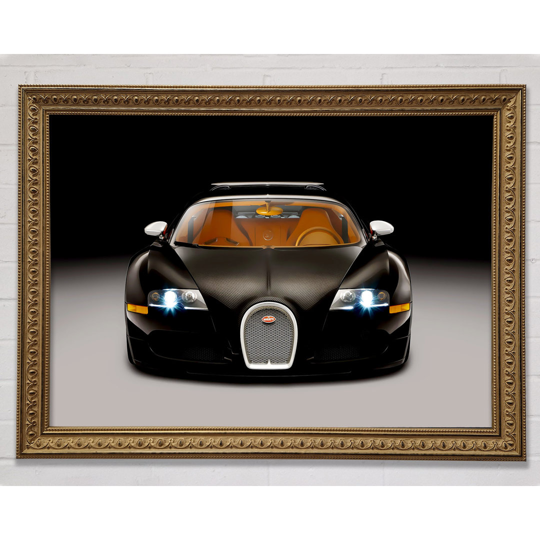 Bugatti Veyron Gold - Einzelner Bilderrahmen Kunstdrucke