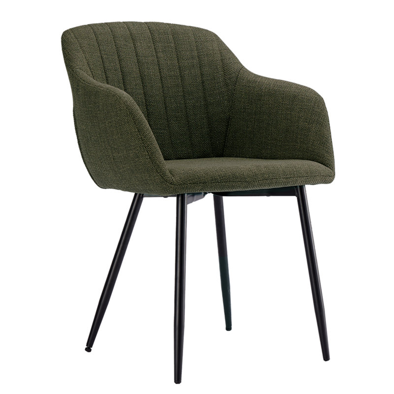 Ohio Upholstered Dining Chair, 2, Linen Grassy Green