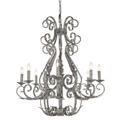 Italian 8 - Light Candle Style Empire Chandelier