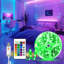 Ensemble de bande DEL RVB Daybetter - 15 m (50 pi) avec application intelligente et télécommande, télécommande à 24 touches, alimentation 24 V, éclairage d'ambiance RVB combiné pour sous-meubles et murs (carte nue)
