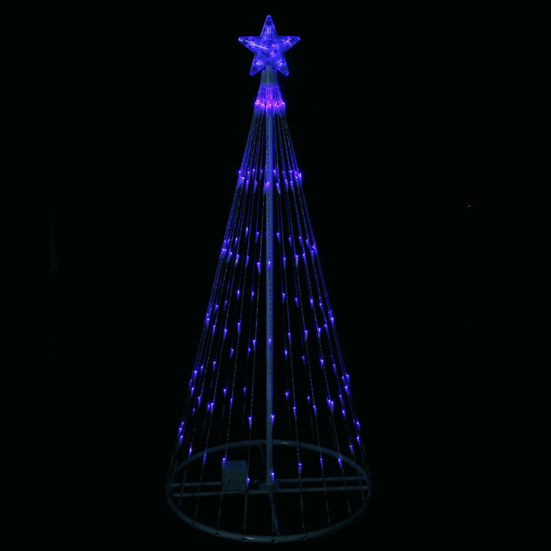 Décoration d'extérieur à DEL, Bleu, H 144 po x l 40 po x p 40 po