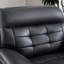 Fauteuil inclinable surdimensionné en similicuir de 48,43 po avec massage 8 points, chaleur lombaire, ports USB et Type-C (ensemble de 2)-775951542