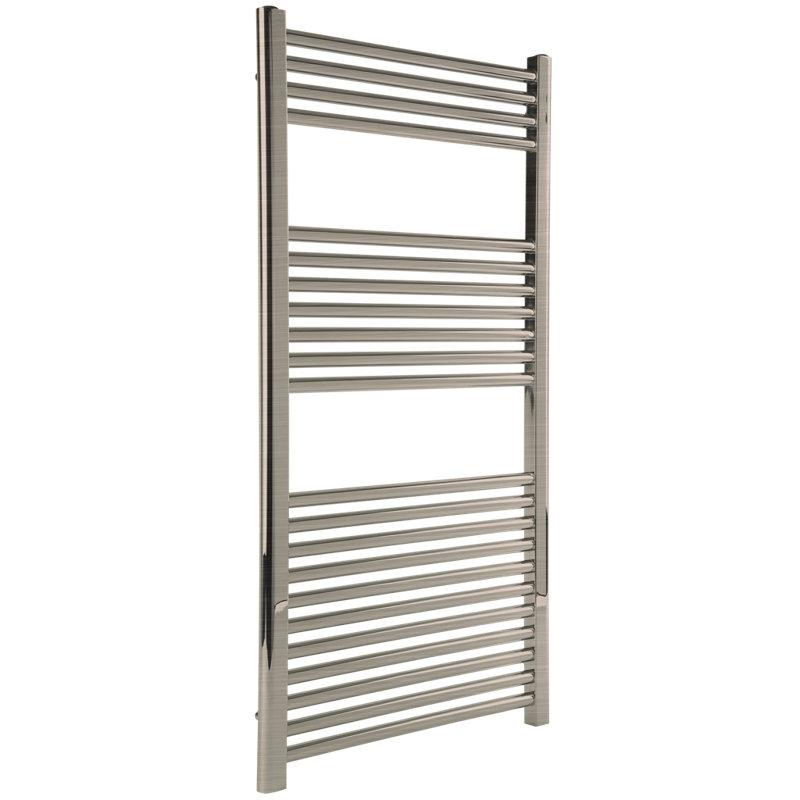 Denby Wall Mount Electric Towel Warmer, Brushed Nickel, 44" H x 24" W x 5.19" D