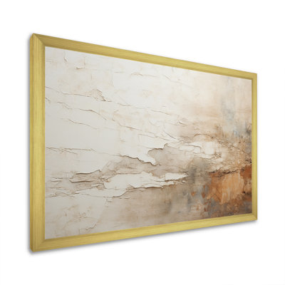 «Beige and Brown Paint Fusion», peinture abstraite sur toile