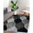 RugGuy Geometric Contemporary Area Rug - Black & Gray Diamond - for Living Room, Dining Room - 5'3" x 7'3" , Shed-Free, Easy to Clean-625246084-635325442