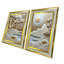 Élégantes peintures décoratives encadrées (ensemble de 2), 16,9 x 25,6 pouces | 100% verre acrylique (épaisseur: 0,04 po) et cadre 100% bois massif (épaisseur: 1,0 po) | Parfait pour la décoration de salon et de chambre à coucher, design élégant et intemporel