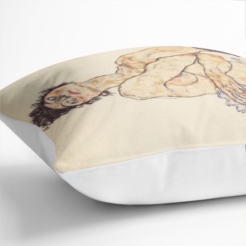 Square Cushion, 40cm H x 40cm W x 15cm D, White