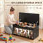 Coffre de rangement pour le salon, banc de rangement, l 39,4 po, noir